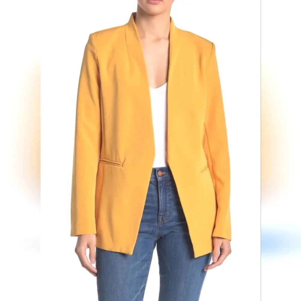 Bagatelle Open front blazer. light orange. Size small NWT - Picture 2 of 14